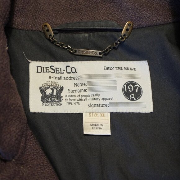 Diesel Pea coat XL Brown - Picture 5 of 10